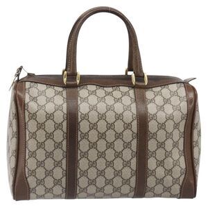 Gucci Gg Supreme Gg Canvas Beige Pvc Handbag